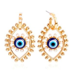 Evil eye earrings